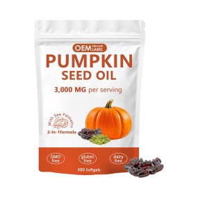 Pumpkin Seed Oil Softgels Supplier - OEM Extract Saw Palmetto Urinary Prostate