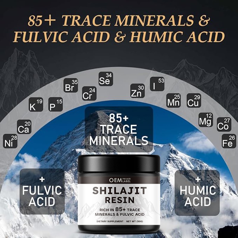 Shilajit Resin Supplier - OEM Pure Himalayan Organic Fulvic Acid