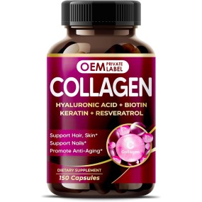 Collagen Capsules Manufacturer - OEM 6419mg Hyaluronic Acid Biotin Keratin