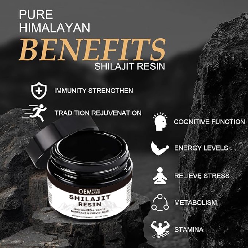 Shilajit Resin Supplier - OEM Pure Himalayan Organic Fulvic Acid