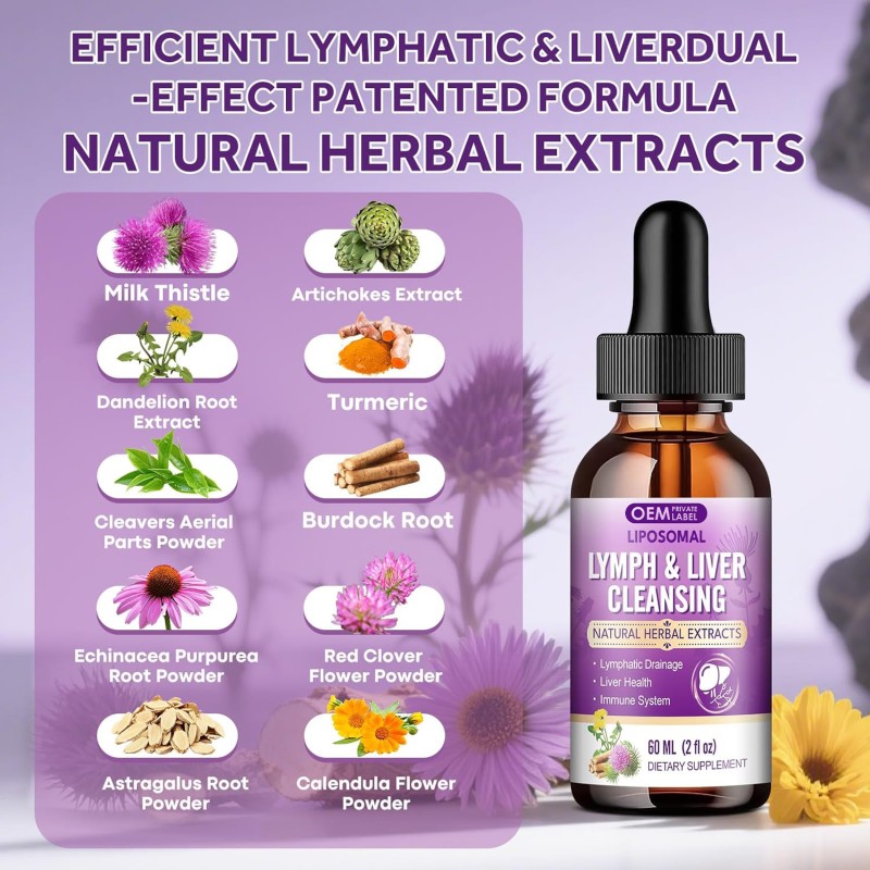 Liver Cleanse Drops Supplier - OEM Lymphatic Drainage Milk Thistle Echinacea