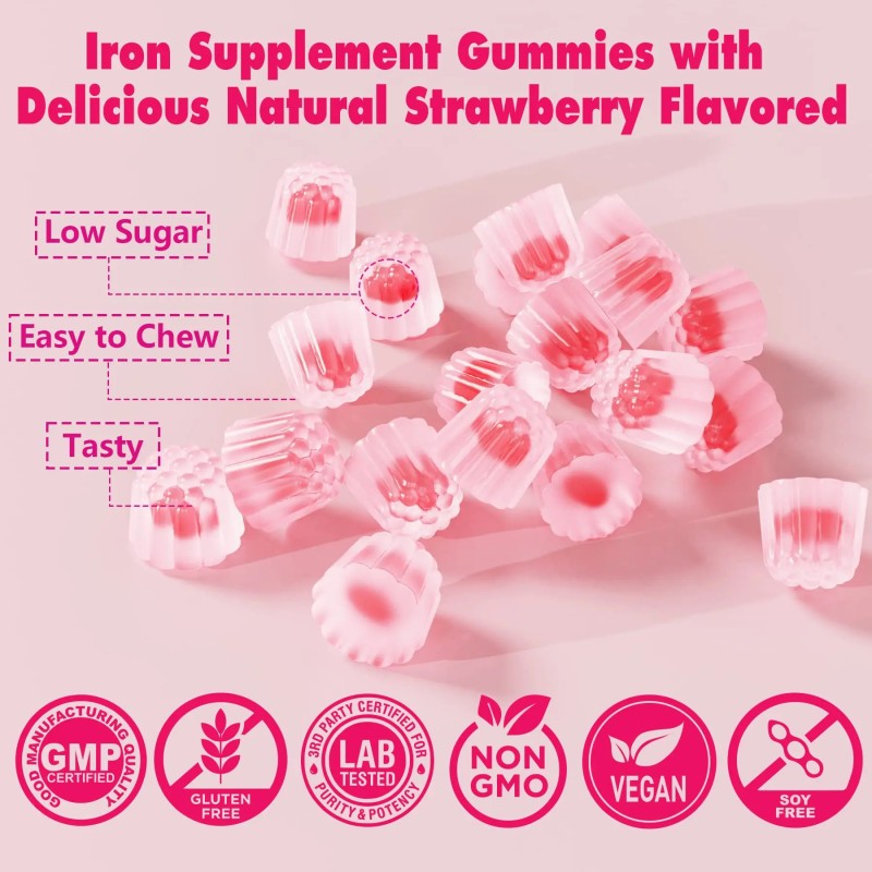 Iron Gummies Manufacturer - OEM Vitamin C High Strength Calcium Zinc