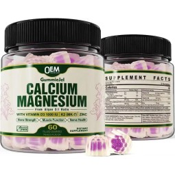 Calcium Magnesium Gummies Factory - OEM Zinc Vitamin D3 Stress Sleep Nerve