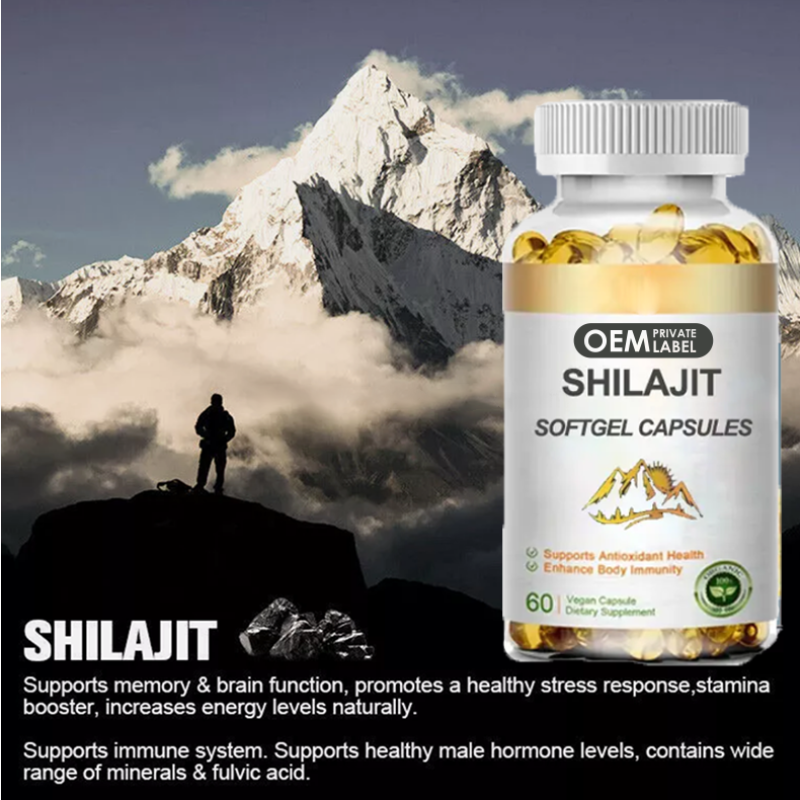 Shilajit Softgel Capsule Supplier - OEM Fulvic Acid Trace Minerals Energy