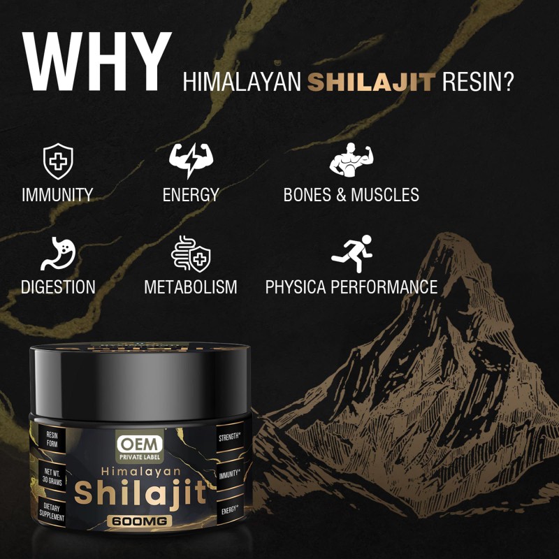 Shilajit Resin Factory - OEM 85+ Trace Minerals Fulvic Acid Focus