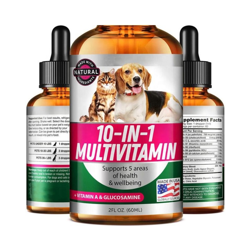 Pet Health Drops Factory - OEM 10:1 Glucosamine Liquid Multivitamin