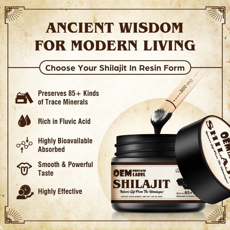 Shilajit Liquid Drops Manufacturer - OEM 100% Pure Himalayan Organic Drops
