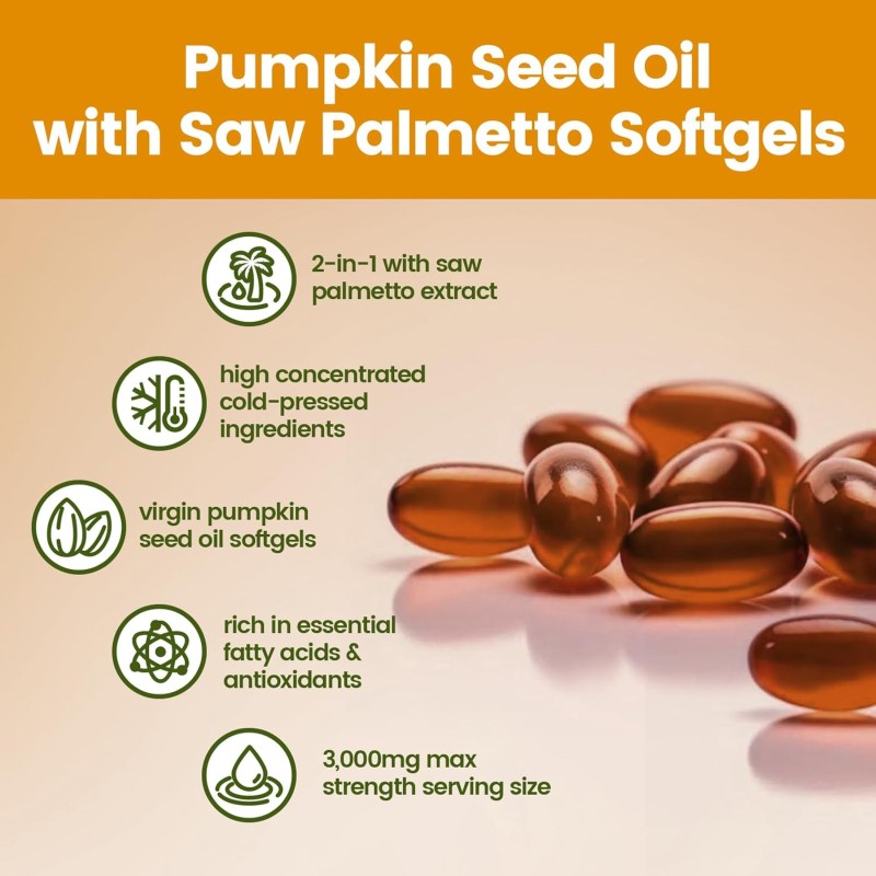 Pumpkin Seed Oil Capsules Manufacturer - OEM Saw Palmetto Fatty Acids Phytosterols