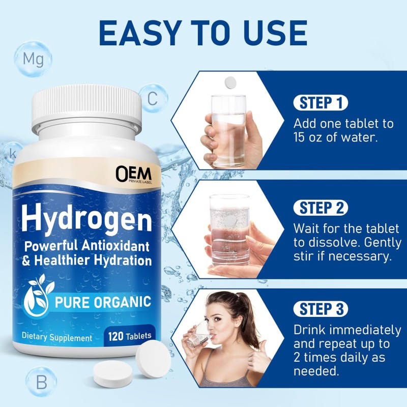 Hydrogen Water Tablets Supplier - OEM Magnesium H2 Tablets Brain Support