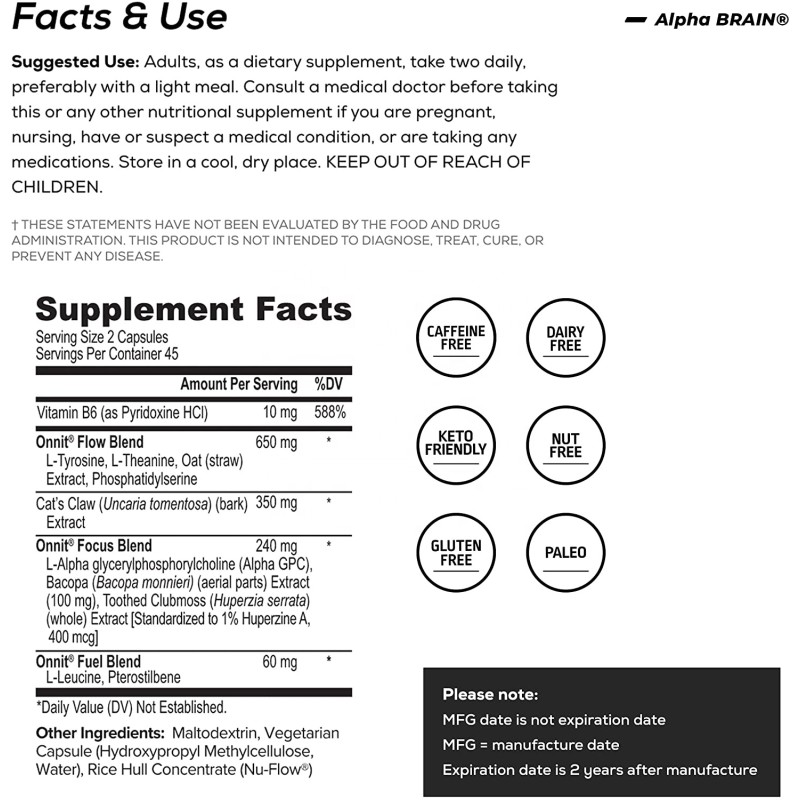 Nootropic Capsules Factory - OEM Brain Supplement Alpha GPC Focus Memory