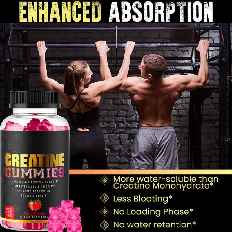 Pre Workout Gummies Manufacturer - Creatine Energy Muscle Growth