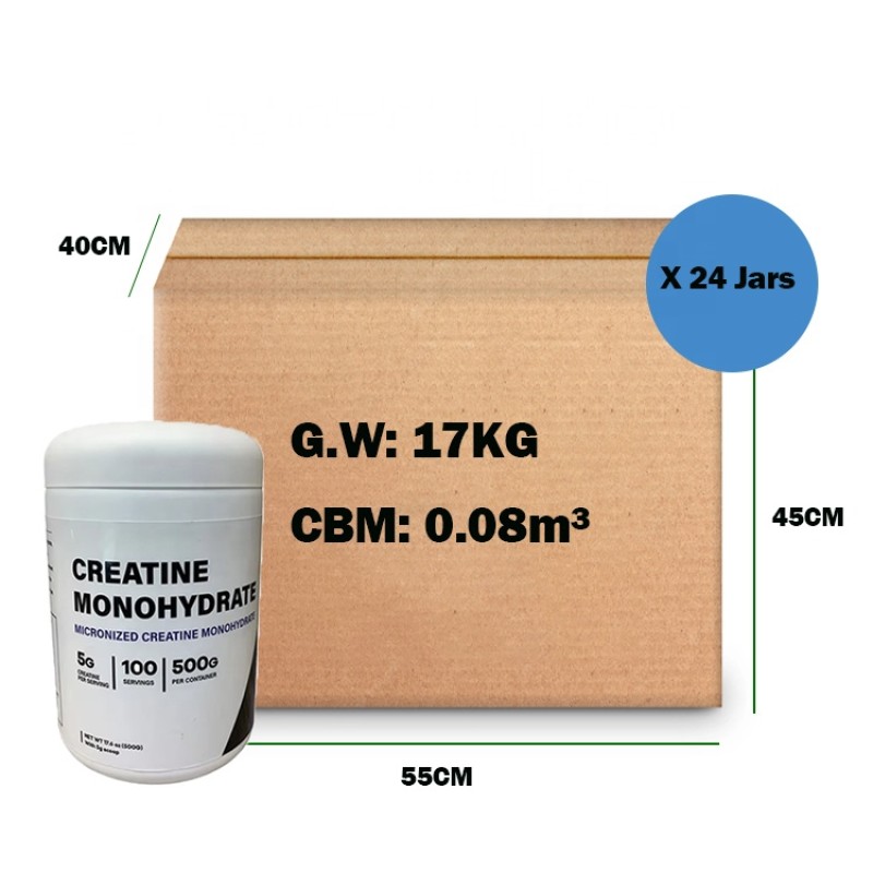 Creatine Monohydrate Manufacturer - Bulk 24*500g Jars OEM