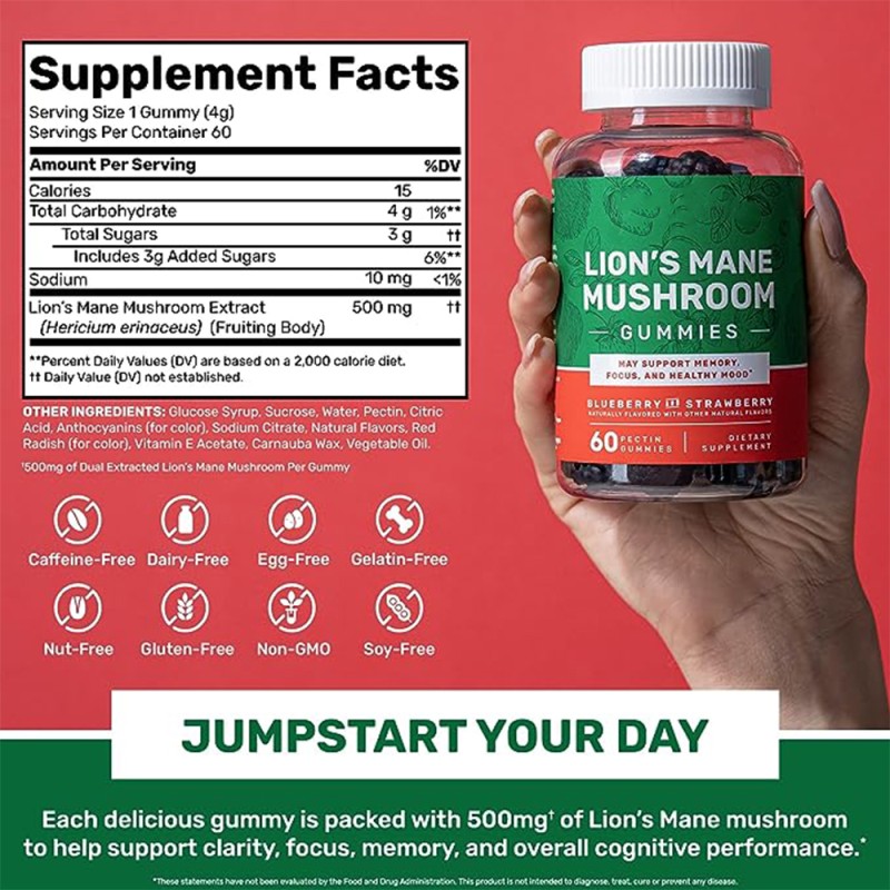 Mushroom Gummies Factory - Nootropics Brain Lion Mane