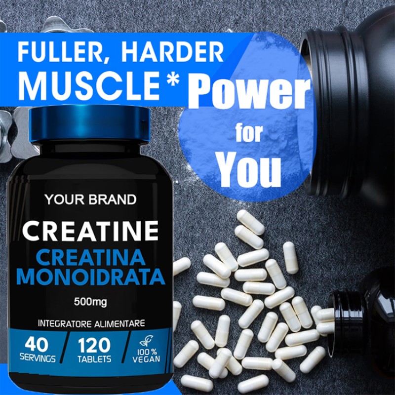 Creatine Monohydrate Capsules Factory - Keto Friendly 120 Capsules