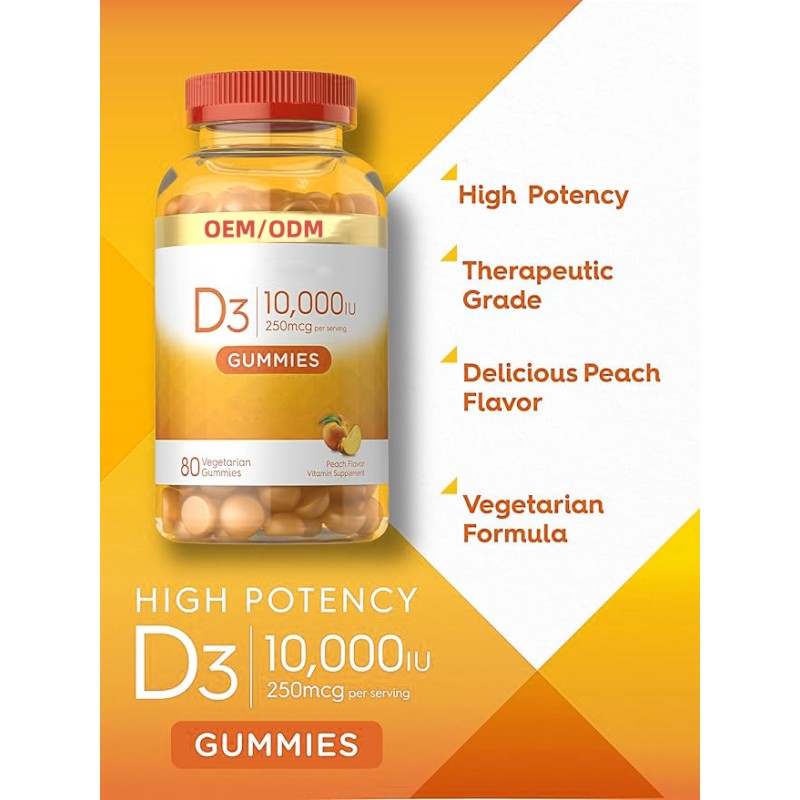 Calcium Gummies Factory - OEM Vitamin D3 White Label Supplement