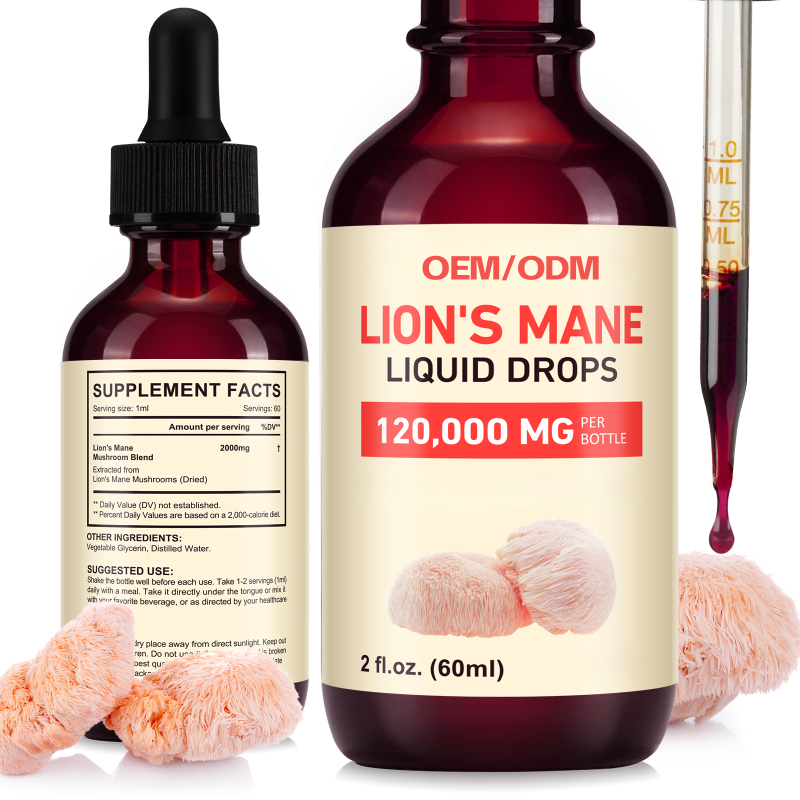Lions Mane Drops Supplier - OEM Immune Cognitive Support Liquid