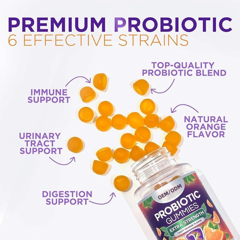 Probiotic Gummies Supplier - OEM Multi-Strain Gut Body Health