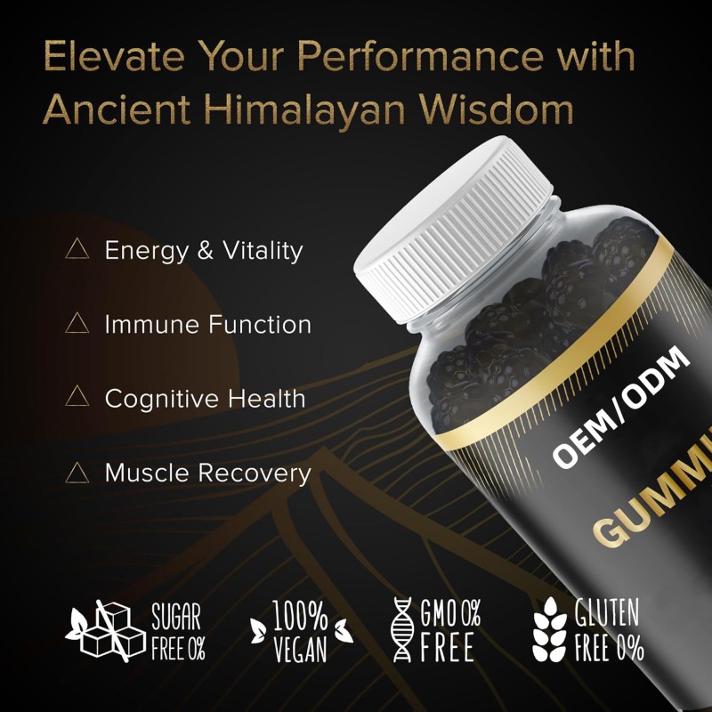 Shilajit Gummies Manufacturer - OEM Himalayan Organic Fudge Supplement