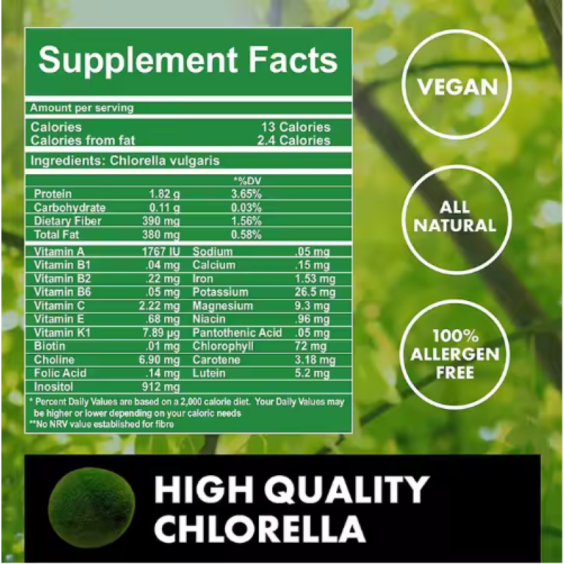 Chlorella Spirulina Factory - OEM Easy Absorb Plant Extracts Digestible