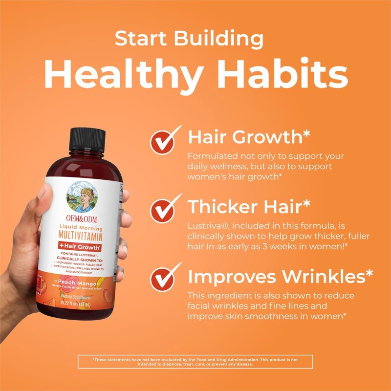 Vitamin C Liquid Manufacturer - OEM Hair Growth Multivitamin Boost