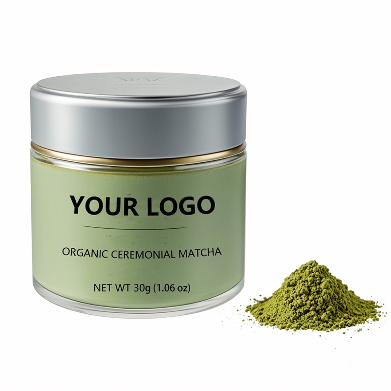 QINSHANTANG Private Label 6A Ceremonial Grade Organic Matcha Green Tea Powder With 30g/50g Tin Can