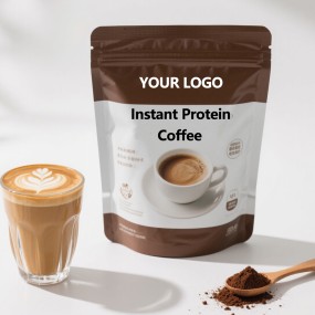 Qinshantang Private Label Protein and Coffee Mixer Healthy Top Protein Coffee with Lingzhi Mushrooms