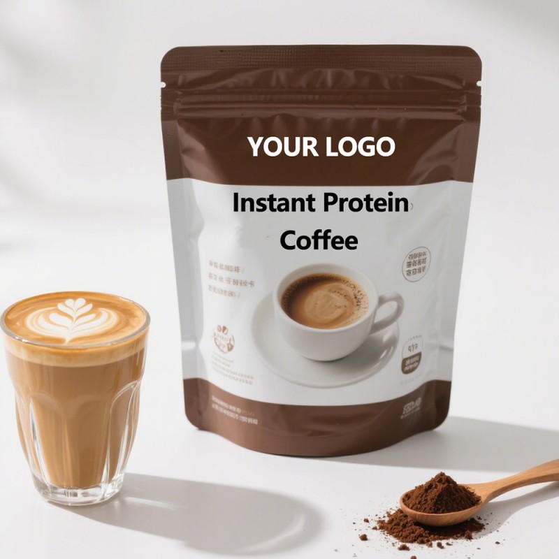 Qinshantang Private Label Protein and Coffee Mixer Healthy Top Protein Coffee with Lingzhi Mushrooms