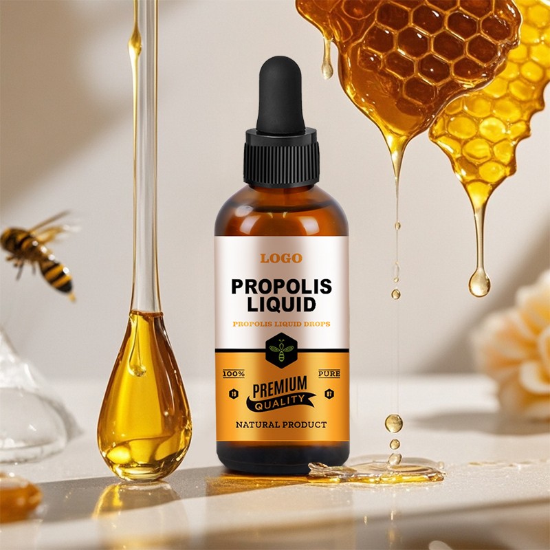 AMULYN High Quality 30ml Food Grade Propolis Liquid Drops OEM Labeled Bottle Packaging