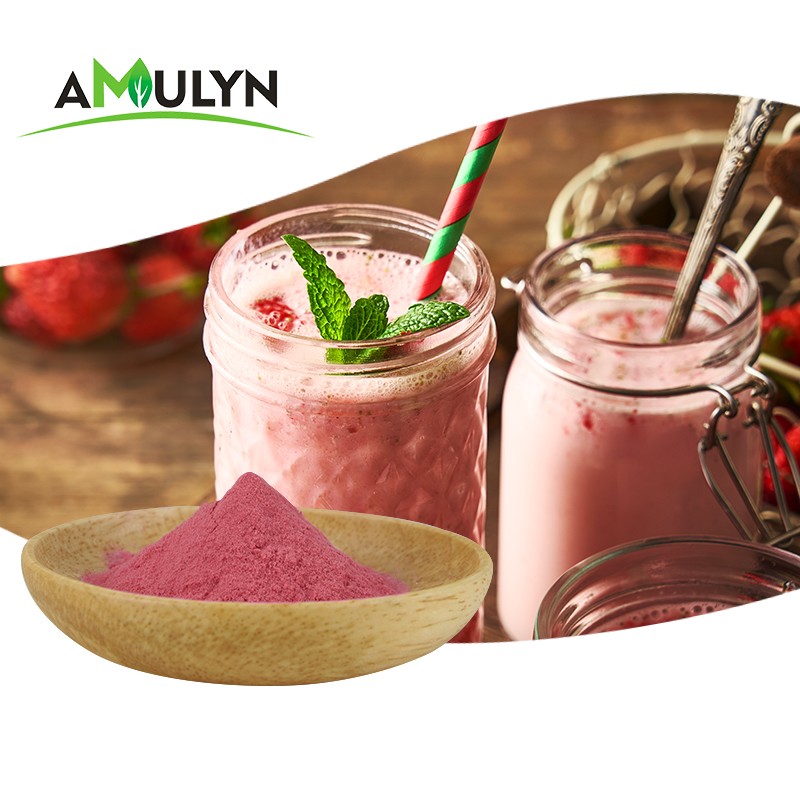 Wholesale Strawberry Fruit Juice Concentrate Powder Instant Strawberry Fruit Flavored Drink Powder