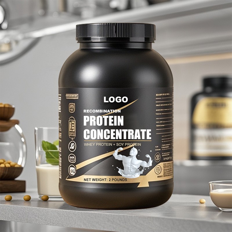 AMULYN Natural Plant Protein Powder Personalized Label Whey & Soy Protein Enhancer