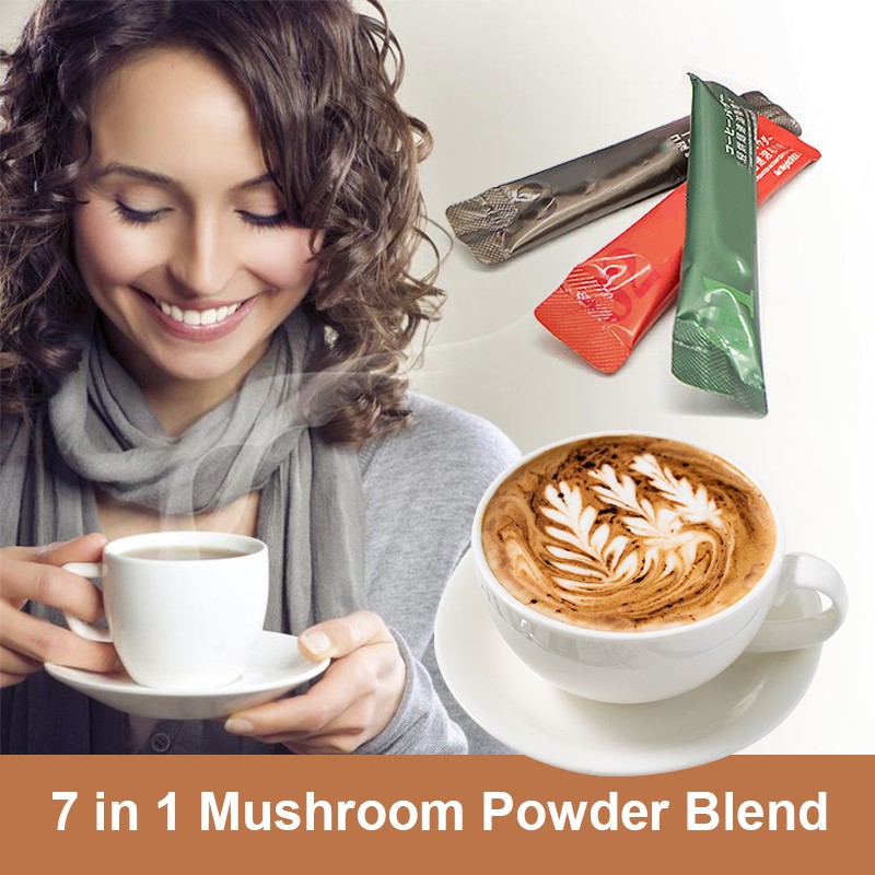 AMULYN Private Label 7 in 1 Mix Mushroom Complex Powder Organic  Cordyceps Reishi Lions Mane Mushroom Extract Blend Powder