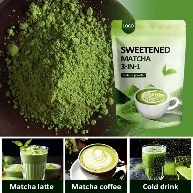 AMULYN Private Label 3 In1 Matcha Latte Wholesale Price Sweet Matcha Organic Pure Matcha Powder for Latte