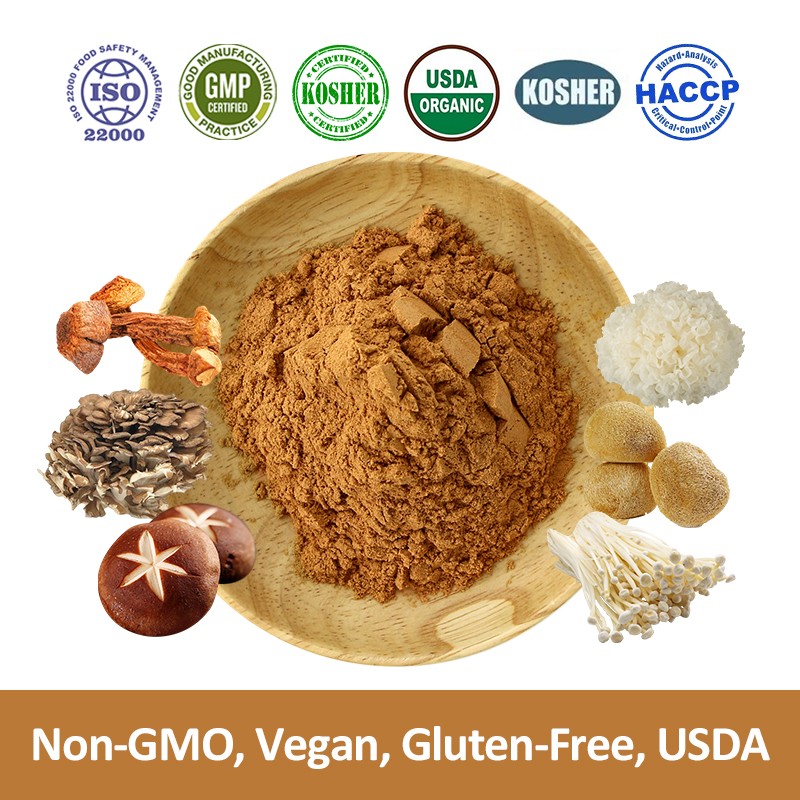 AMULYN 6 in 1 Mushroom Extract Blend Powder