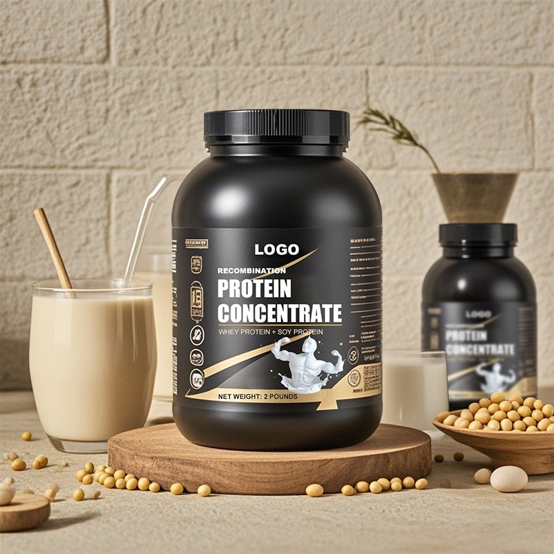 AMULYN Natural Plant Protein Powder Personalized Label Whey & Soy Protein Enhancer