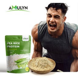 AMULYN Protein Boost Supplement NON-GMO Gluten Free Vegan Protein Blend Powder Rice Pea Protein Isolate