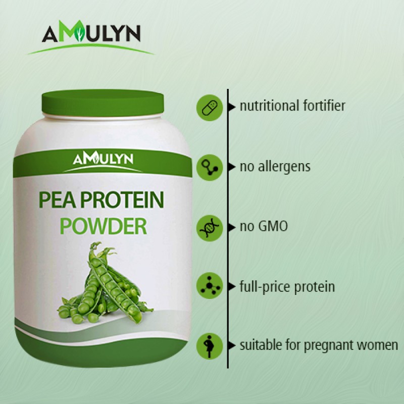 100% Organic Hydrolyzed Pea Protein Peptides Food Grade Organic Pea Protein Peptide Concentrate Powder