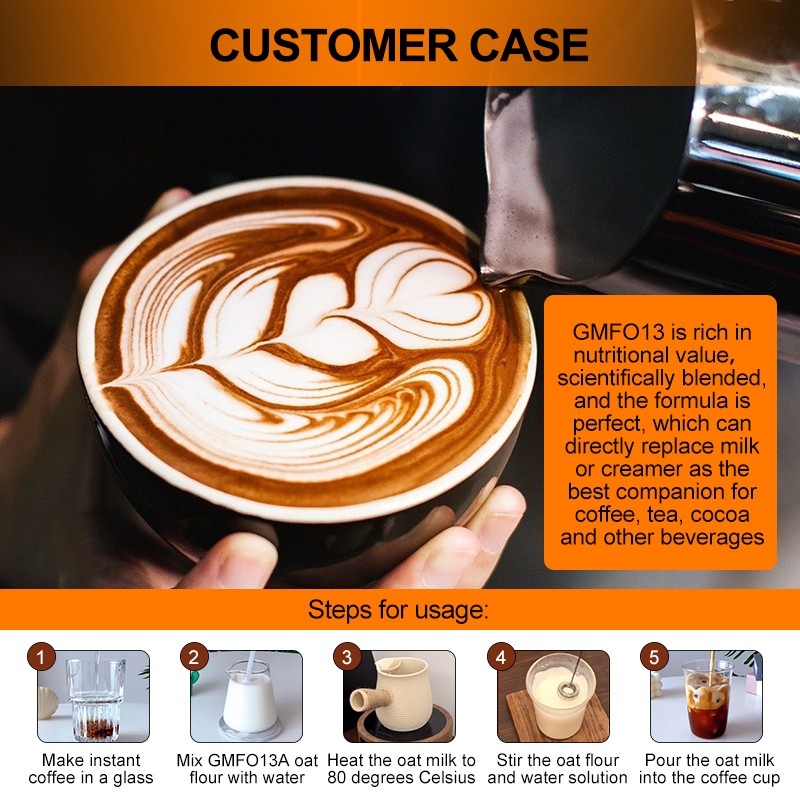 AMULYN Oat Flour Powdered Oat Milk Oat Powder Creamer Substitute for Coffee Tea