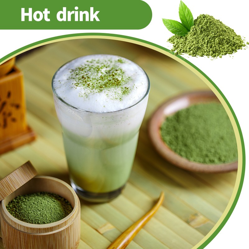 Amulyn Top Quality 2in1 Matcha Latte Powder Organic Green Tea Latte Fresh Dried