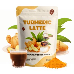 AMULYN Factory Supply Superfood Turmeric Latte Golden Milk Powder Conveniently Packaged in a Bag