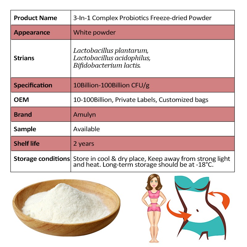 AMULYN Freeze-dried Probiotics Powder Capsule for Women's Health Additives Probiotics Powder