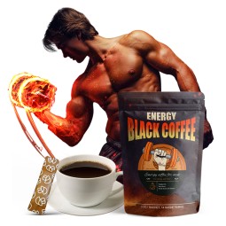 AMULYN Instant Coffee with Energy Boosting Ganoderma Reishi Mushroom Tongkat Ali Maca Root Extract Bitter Taste Bag Packaging