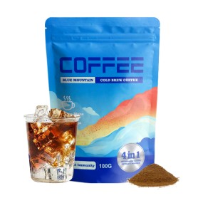 AMULYN Cold Brew Coffee Powder Neutral-Tasting Arabicabi Blue Mountain Mushroom Manufacturer Supplied in Bag Packaging