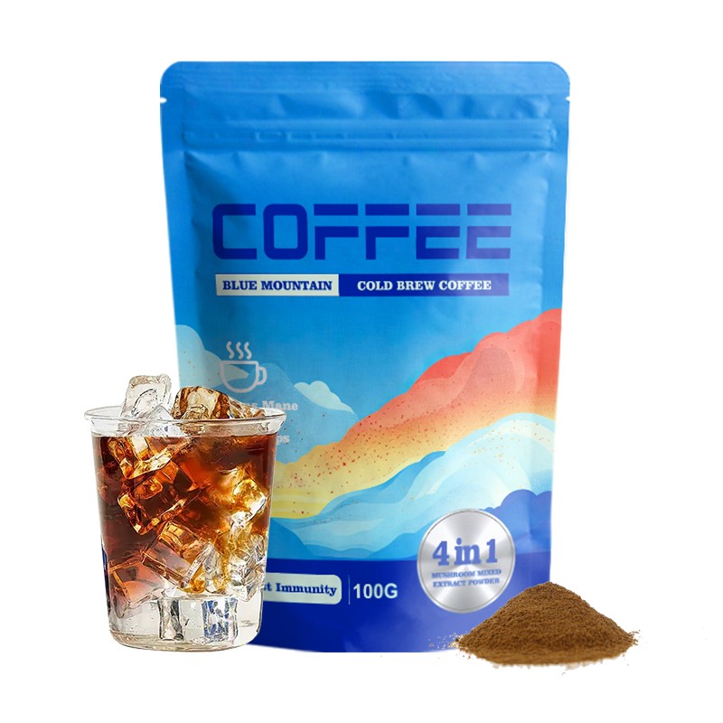 AMULYN Cold Brew Coffee Powder Neutral-Tasting Arabicabi Blue Mountain Mushroom Manufacturer Supplied in Bag Packaging