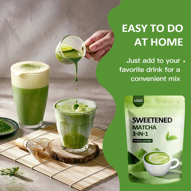 AMULYN Private Label 3 In1 Matcha Latte Wholesale Price Sweet Matcha Organic Pure Matcha Powder for Latte