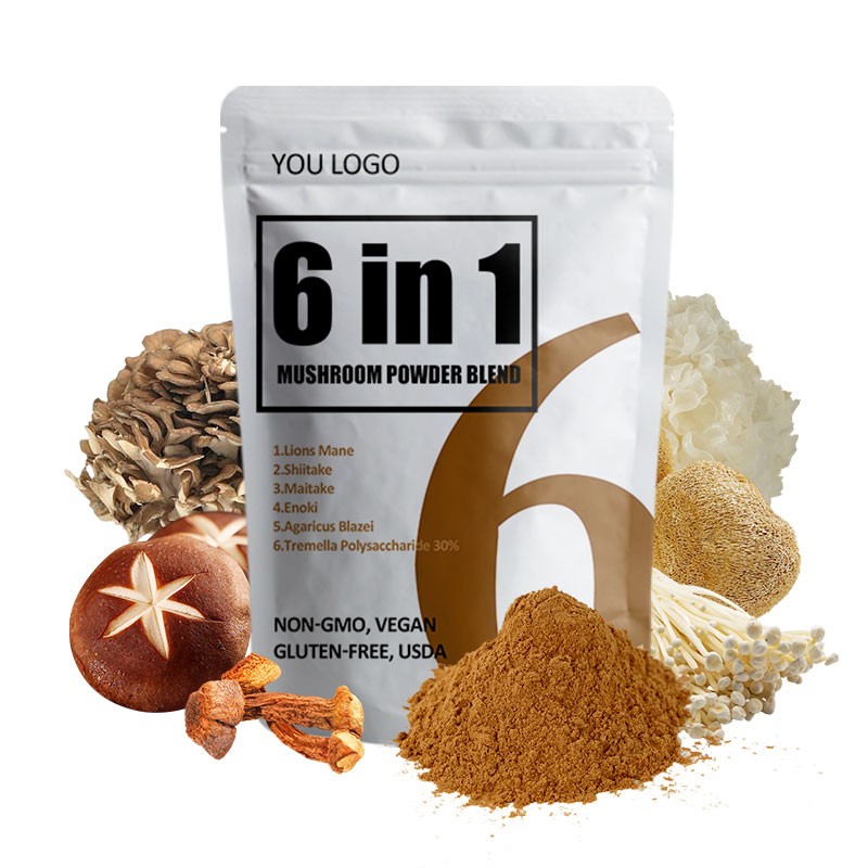 AMULYN 6 in 1 Mushroom Extract Blend Powder