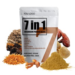 AMULYN Private Label 7 in 1 Mix Mushroom Complex Powder Organic  Cordyceps Reishi Lions Mane Mushroom Extract Blend Powder