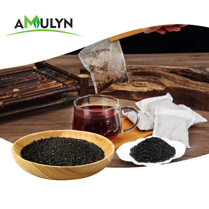 AMULYN Supply Wholesale Food Grade Chaga Black Gold Powder Tea Bags Natural Chaga Extract Granules