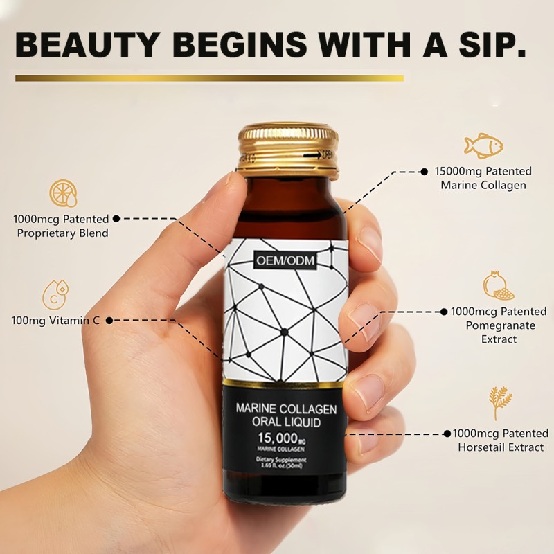 Marine Collagen Liquid Factory - OEM Beauty Supplement Skin Whitening
