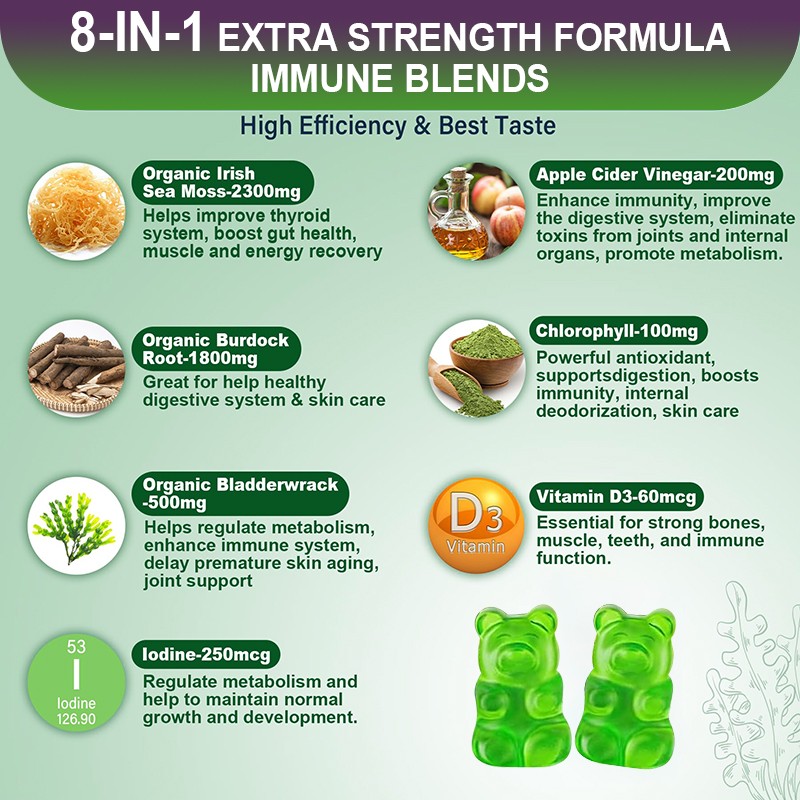 Sea Moss Gummies Factory - OEM Black Seed Oil Shilajit Strength