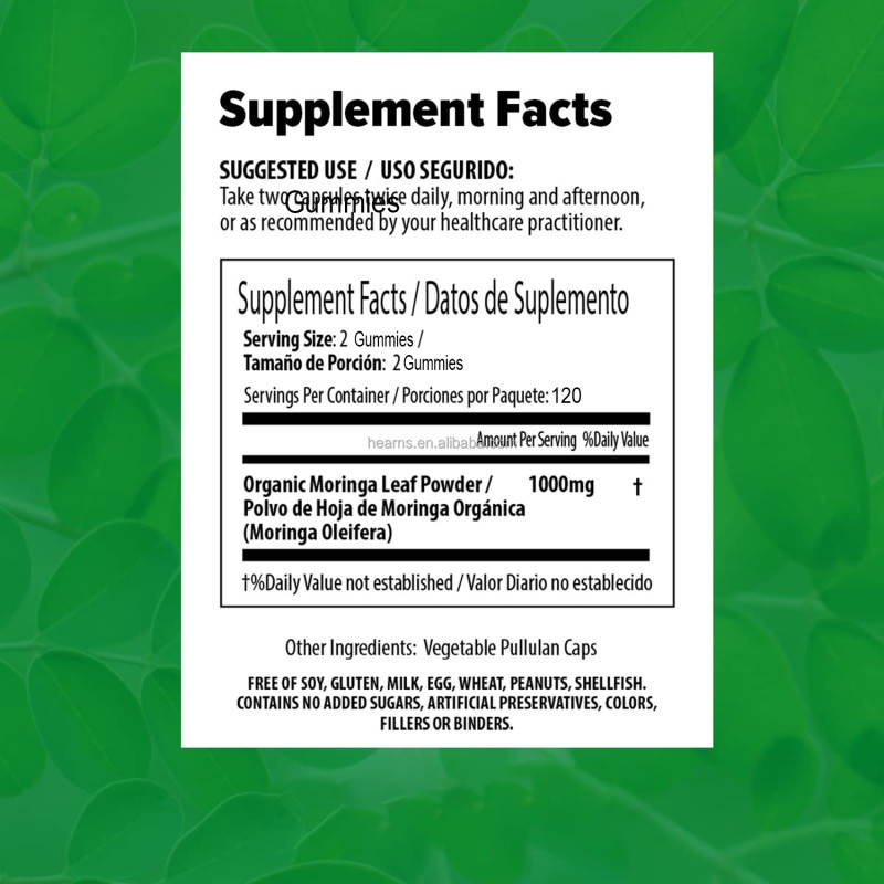 Moringa Gummies Factory - OEM Leaf Extract Herbal Supplement